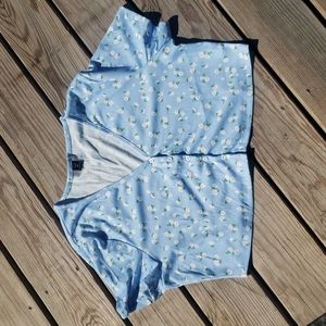 shein crop ribbed knit button down